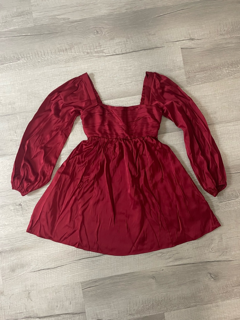 Abercrombie & Fitch Burgundy Smocked Waist Skirt